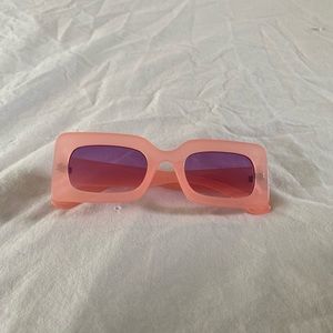 Pink Chunky Rectangle Glasses